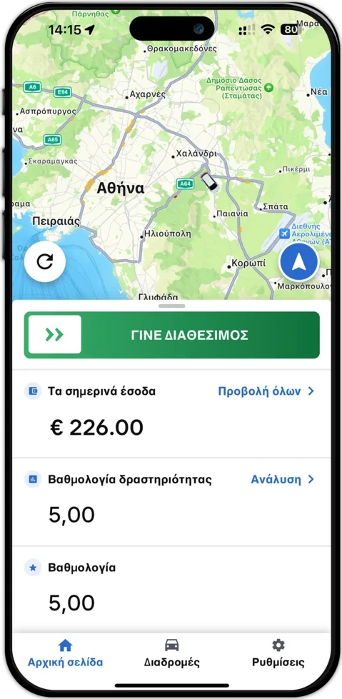Map tracking screen